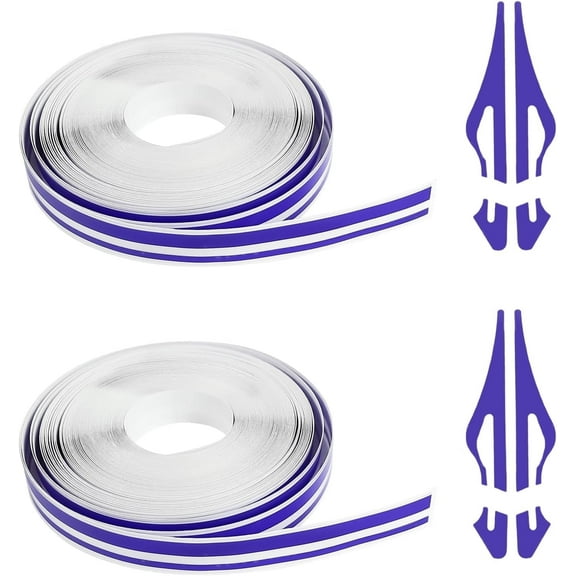 2 Rolls×32Ft Car Pinstriping Tape, Vinyl Automotive Pinstriping Tape Stripe Decal, DIY Car Body Side Stripes Trim Sticker, Universal for Motorcycle Door Home Musical Instrument(Purple)