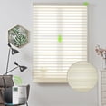 thumbnail image 1 of Yoolax Motorized Shangri-la Sheer Shade Remote Control Wireless Battery Rechargeable Window Blinds for Privacy(60% Shading Texture Beige,62"W x 72"H), 1 of 6