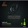 thumbnail image 5 of Ortega Guitars, 4-String Bonfire Series Baritone Ukulele with Tortoise Binding and Laser Etching, with Built-in Electronics & Cutaway, Right (RU5CE-BA), 5 of 5