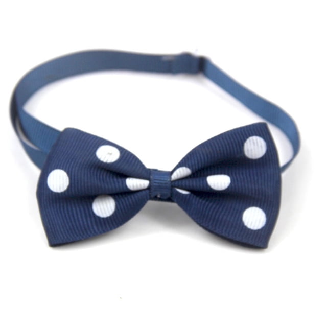 Collares para perros Methold Pajaritas Decoración ajustable para mascotas Cachorro azul punto blanco Type3 NO3