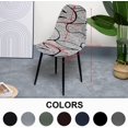 thumbnail image 2 of Juego de 4 fundas para sillas de comedor modernas con diseño floral en gris, lavables para la cocina y la decoración del hogar, 2 of 5
