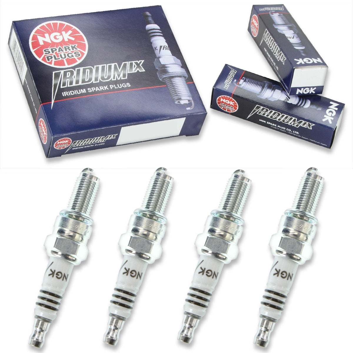 4 pc NGK 6482 Iridium IX Spark Plugs for 4134 4169 5364 5367 IU31 IU31A U31ESN-ZU U31ESRNZU Ignition Wire Secondary