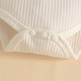 thumbnail image 6 of CAICJ98 Newborn Baby Girl Clothes Ribbed Knit Ruffle Long Sleeve Romper Print Pants for 0 3 6 12 18 Months Girl Fall Winter Outfits, 6 of 8
