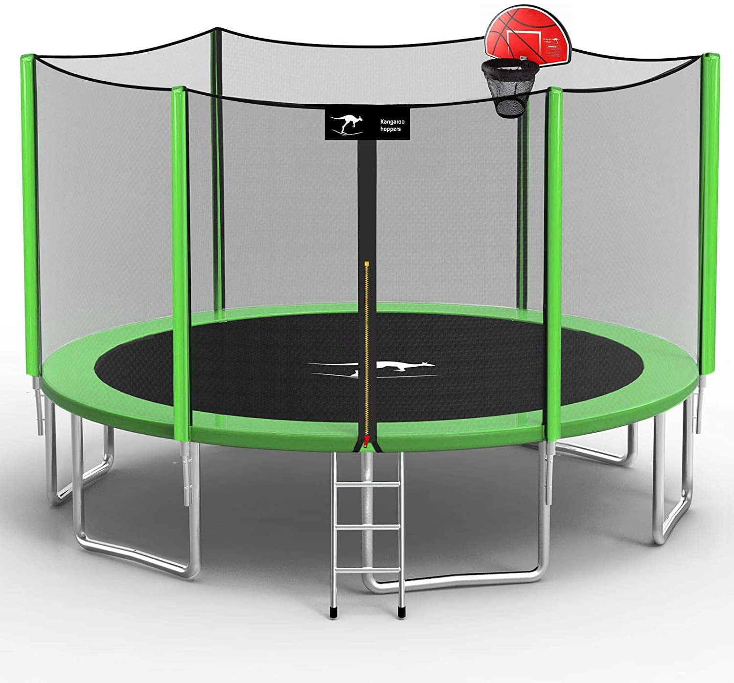 Kangaroo Hoppers 12/14/15 FT Trampoline with Safety Enclosure Net ...