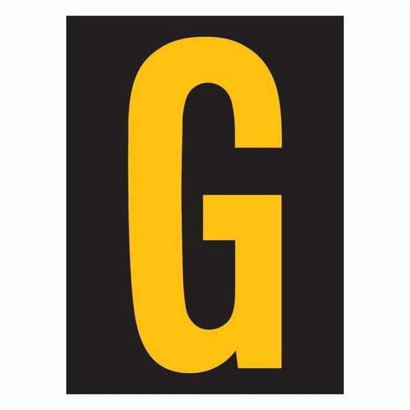 Stranco Reflective Letter Label,G,2-1/2in H,PK25 RUM200-G-YB