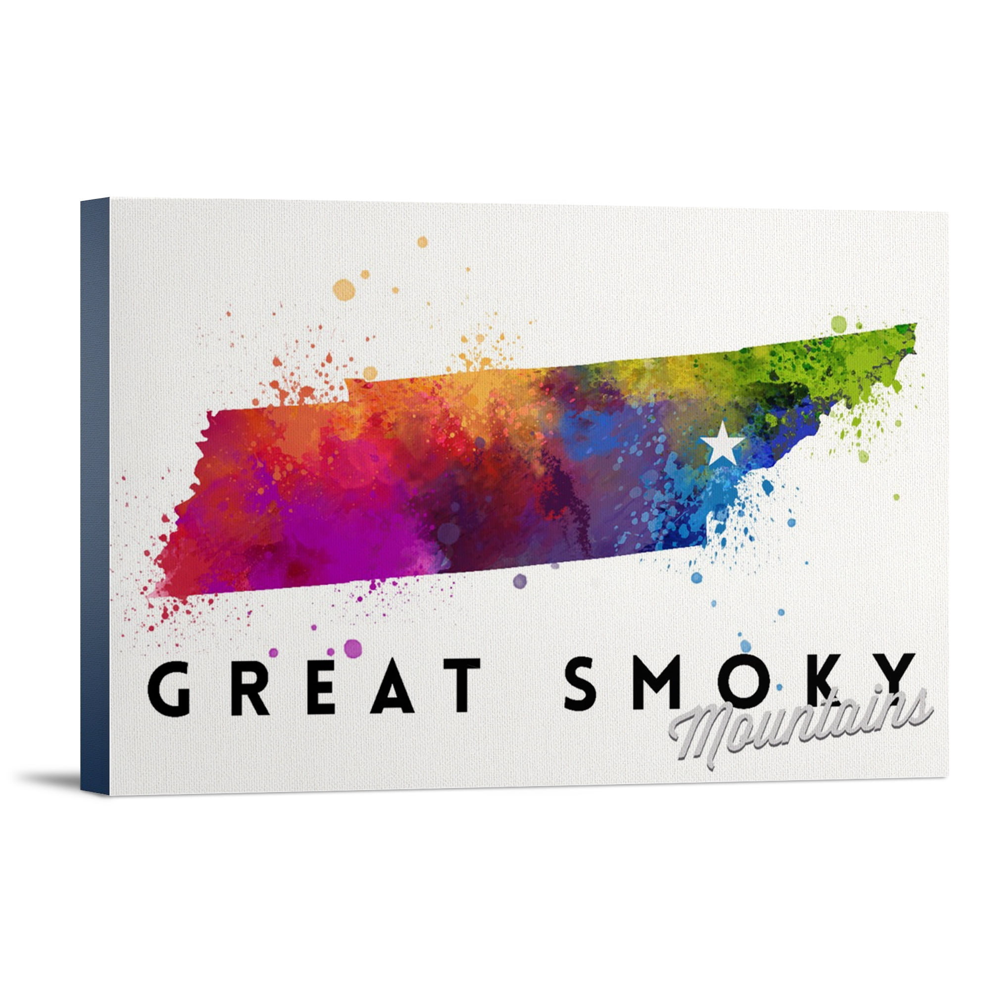 Great Smoky Mountains, Tennessee, State Abstract Watercolor, (12x18 ...
