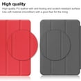 thumbnail image 6 of Case for Apple iPad 10th Generation 10.9 Inch Case 2022, PU Leather Thin Slim Lightweight Trifold Shell Corner Protection Smart Folio Cover with Auto Sleep/Wake and Support Pencil Holder, Red, 6 of 10
