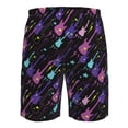thumbnail image 6 of Kdxio Colorful Guitar Pattern Mens Casual Shorts - Drawstring Summer Beach Sports Shorts for Men, 6 of 9