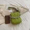 thumbnail image 3 of Bolso de hombro de moda Bolso satchel de cuero PU plisado para mujer, pequeños bolsos cruzados, correa ancha Ajustable, 3 of 9