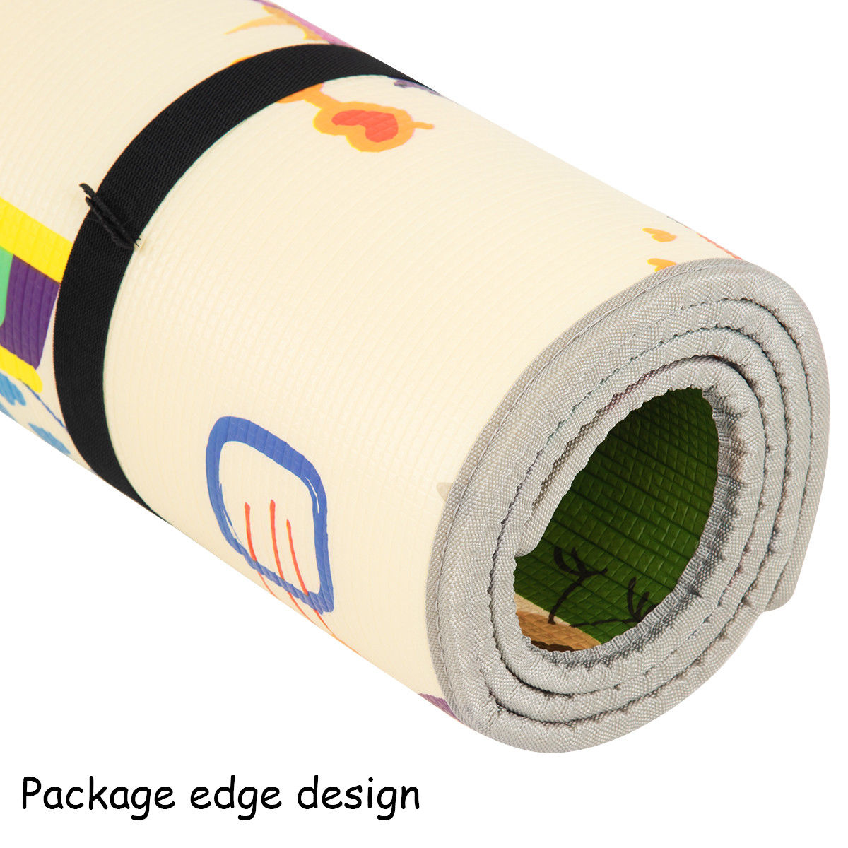 Gymax 67''x59'' Folding Baby Play Mat Reversible XPE Floor Playmat