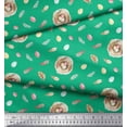 thumbnail image 2 of Soimoi Green Viscose Chiffon Fabric Nest & Feather Print Fabric by the Yard 42 Inch Wide, 2 of 5
