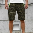 thumbnail image 5 of Abcnature Men's Athletic Shorts, Sports Gym Running Short Pants, Mens Summer Casual Fitness Bodybuilding Camouflage Printed Sports Shorts, Cargo Casual Hiking Shorts Green XXL, 5 of 6