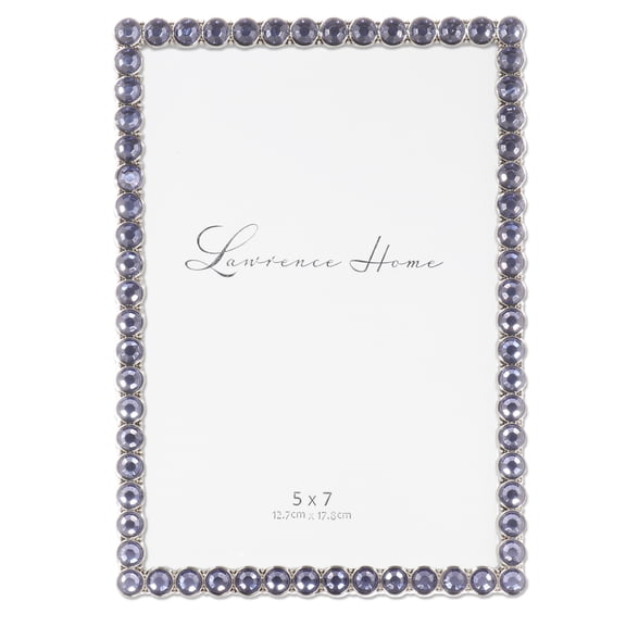 5x7 Silver Metal Sparkle Frame - Midnight Blue