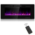 thumbnail image 1 of 42" Electric Fireplace Insert, 750W/1500W LED Fireplace w/Remote Control, 8H Timer & 12 Flame Colors, Wall Mounted Fireplace, Fireplace Heater, Recessed Electric Fireplace for Home RV, 1 of 10