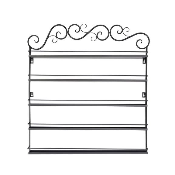 TFCFL 5 Tiers Wall Mount Nail Polish Rack Metal Display Shelf Small Bottles of Perfume Fragrance Oils Organizer Holder Stand