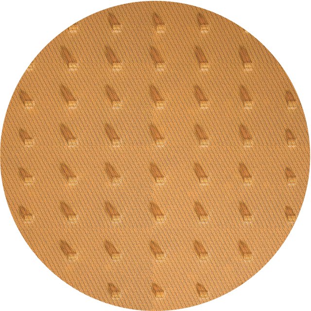 Ahgly Tapis de Zone Carré Transitionnel Néon Orange Lavable en Machine, 3 Pieds Carré