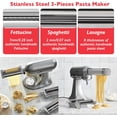 thumbnail image 6 of Pasta Maker Attachment for KitchenAid Stand Mixer, 3 Pieces Pasta Roller Attachments, Full Body Stainless Steel and Heavy Duty, Homemade Spaghetti, Fettucine and Lasagne, 6 of 9