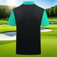 thumbnail image 6 of ZCFZJW Mens Golf Shirt Short Sleeve Sport Moisture Wicking Color Block Printed Athletic Workout Tees Shirts Lightweight Collared Casual T-Shirt Mint Green L, 6 of 6