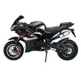 thumbnail image 6 of Selrti 49cc 4-Stroke Pocket Rocket Motorcycle, 8 Inch Wheels Mini Motorcycle, Gas Pocket Motorbike with Front Rear Disc Brakes, Dual Headlights, 6 of 7