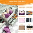 thumbnail image 4 of Separador de cajones para calcetines y ropa interior EASEVE, organizadores de armario y tocador, caja de almacenamiento con tapa para sujetadores, leggings, camisas o bragas (1 paquete, gris), 4 of 9