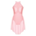 thumbnail image 3 of YONGHS Kids Girls Sleeveless Ballet Dance Leotard Irregular Dress Ballroom Latin Lyrical Dancewear Pink 10, 3 of 7