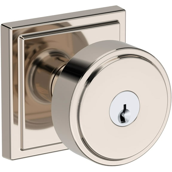 Baldwin En.Vas.Ssr Vashon Single Cylinder Keyed Entry Door Knob Set - Nickel