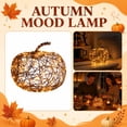 thumbnail image 6 of Twinkling Illuminated Vine Pumpkin - Warm Lighted Natural Woven Vine Pumpkin Tabletop Decor – Rustic Farmhouse Autumn Harvest Mantel & Shelf Seasonal Ornament, 6 of 6