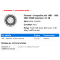 thumbnail image 2 of Flywheel - Compatible with 1987 - 1988 GMC R2500 Suburban 5.7L V8, 2 of 2