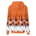 thumbnail image 5 of WREESH Women's Printed Oversized Hoodie Long Sleeve Casual Drawstring Sweatshirt Hooded Pullover Top with Pocket Orange, 5 of 5