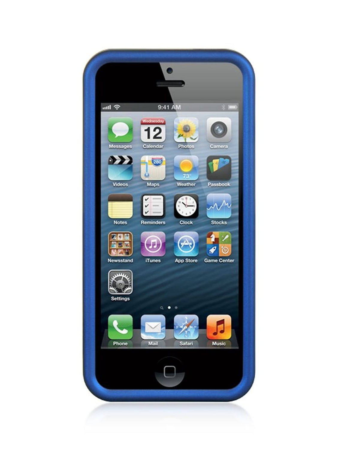 DreamWireless Rubber Coated Hard Snap-in Case Cover For Apple iPhone 5/5S/SE, Blue