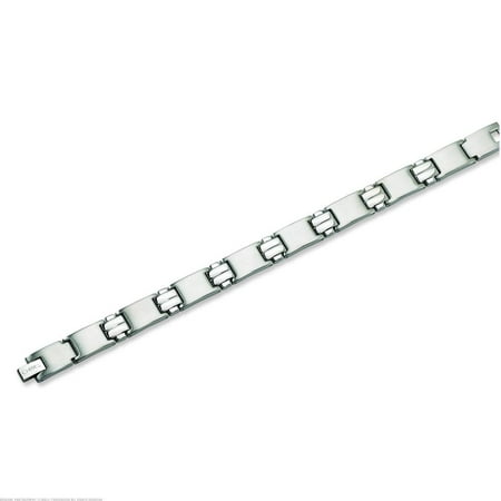 Brushed Mens Link Bracelet - Stainless Steel Brushed Mens Link Bracelet 8.5