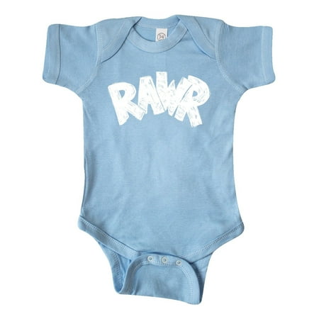 

Inktastic Rawr Distressed Text in White Gift Baby Boy or Baby Girl Bodysuit
