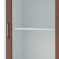 thumbnail image 4 of Teamson Home Tyler Modern Wooden Linen Tower Tall Storage Cabinet with Two Doors, Walnut/White, 4 of 6