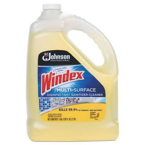 1PACK SC Johnson Professional Windex® Multi-Surface Disinfectant Cleaner, Citrus, 1 gal Bottle
