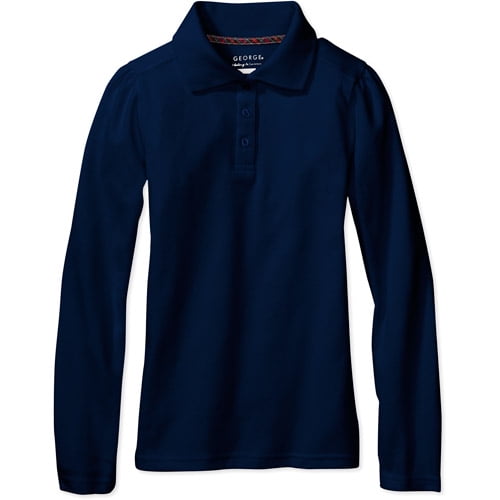 Juniors' School Uniform LongSleeve Polo Shirt