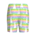 thumbnail image 2 of Lsque Rainbow Rabbit Mens Sleep Pajama Shorts,Short Pajama Pants, Cotton Ultra-Soft Knit-XX-Large, 2 of 9