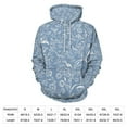 thumbnail image 2 of Blue Floral Textile Pattern Design Oversized Hoodies For Woman Pullover With Pocket Comfortable Fation Pullover Hoodie S-5XL, 2 of 4