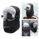 thumbnail image 2 of Pasamontañas de forro polar térmico de invierno, bufanda, protector facial de esquí, calentador de cuello, capucha y gorro Gafas transparentes negras, 2 of 9