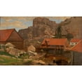 thumbnail image 2 of Amaldus Nielsen 24x16 Black Ornate Framed Double Matted Museum Art Print Titled: Solsvik, Bergen (1860), 2 of 5