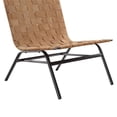 thumbnail image 6 of Comfort Pointe Cavett Woven Brown Leather Metal Frame Accent Chair, 6 of 8