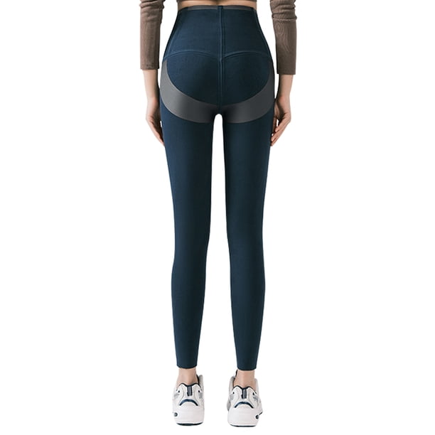 Leggings de cintura alta para mujer - Pantalones de invierno cálidos para yoga, senderismo, running - Gris para 0 ℃ a 10 ℃