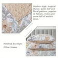 thumbnail image 5 of Lanpei Floral Bedspread Set 2-Piece Twin, Cotton Tropical Bedding Set Boho Leaf Quilt Coverlet Orange Floral Farmhouse Quilted Bedspread (1 Coverlet+1 Pillow Sham), 5 of 7