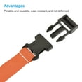 thumbnail image 3 of Uxcell 1.5m Adjustable with Quick Release Buckle Luggage Straps, Orange 3 Pack, 3 of 5