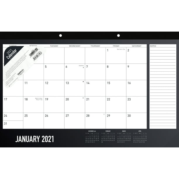 2021 Classic Black Desk Pad Calendar - Walmart.com ...