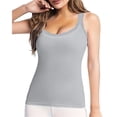 thumbnail image 2 of Endives Women's Camisole Top Lace Trim Sleeveless Tank Top Base Layer Daily Wear Inner Wear Grey, 2 of 5