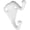 White, variant on V160 Coat & Hat Hook - Brass