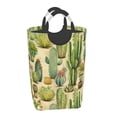 thumbnail image 2 of XMXT Collapsible Laundry Basket Hamper, Desert Plant Watercolor Large Laundry Bag Clothes Hamper with Aluminum Handle, 50L, 2 of 7