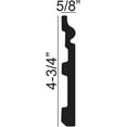 thumbnail image 2 of Outwater 4-3/4 inch x 5/8 inch x 96 inch Baseboard Moulding, 4 Pack, Primed White, 2 of 7