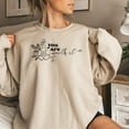 thumbnail image 5 of Inspirational Quote Sweatshirt, You Are Worth It, Floral Design Unisex Pullover, Trendy Self Love Top, Casual Comfort Wear, 5 of 10