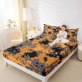 thumbnail image 4 of Feelyou Pixelated Blocks Miners Twin Sheet Sets, Orange Square Bedding, 3-Piece, 4 of 7